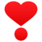 Heart Exclamation emoji on Emojione